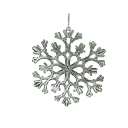 Set of 5 Plastic Transparent Christmas Tree Decorations in the Shape of a Snowflake 11.3 cm 1