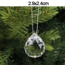 Set of 5 Plastic Transparent Decorations for Christmas Tree in Drop Shape 2.9 x 2.4 cm 2