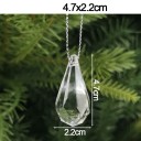 Set of 5 Plastic Transparent Decorations for Christmas Tree in Drop Shape 4.7 x 2.2 cm 2