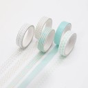 Set of 5 Rolls of Tape with Geometric Patterns 2 m for Decorating Journals, Planners, Invitations and Other Creative Projects 1