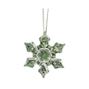 Set of 5 Transparent Snowflakes 6.3 cm Plastic Tree Decoration with Hanging Loop 1