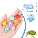 Set of 50 Mini Turtles Made of Resin Decorations for Aquariums or DIY Projects Colourful Glowing Turtles Mixed Colours 2