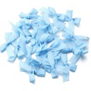 Set of 50 Satin Hair Bows 4 x 3.5 cm Colourful Small Bows Elegant Hair Accessory Subtle Shine Handmade Creative Crafting 5