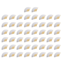 Set of 50 White Bamboo Fans 21 x 38 cm Elegant Fans for Weddings Decoration DIY Customisation Painting Printing Festive Decor 1