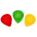 Set of 6 Alice Stubby Guitar Picks 3 mm Strong Multicoloured Plastic Picks for Hard Strumming Distinct Tone Firm Grip Ergonomic Shape 2