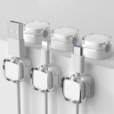 Set of 6 Colourful Magnetic Cable Holders with Adhesive Base for Cable Management 22x22x14.6 mm 3