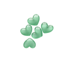 Set of 6 Glitter Heart-Shaped Fridge Magnets 2.5×2.2 cm Resin Decorative Magnetic Holders for Notes 5
