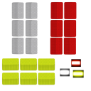 Set of 60 Reflective Stickers for Bicycles 30x80 mm Safety Warning Strips for Bicycle Frame Night Reflectors Outdoor Riding Visibility 10