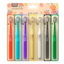 Set of 7 Multicoloured Toothbrushes with Soft Bristles Removable Head Paired Manual Toothbrush for Home Use 19x2.5x1.5cm 3