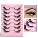 Set of 7 Pairs of Artificial Lashes Artificial Long Lashes with Full Strip Eyelash Extension Set Natural Adhesive Lashes 9
