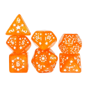 Set of 7 Plastic Dice with Star Motif Colourful RPG Dragon's Lair Fantasy Polyhedral Dice 12