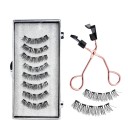 Set of 8 Magnetic 3D Artificial Lashes with 5 Magnet Applicator Waterproof Long-lasting Reusable Natural Effect 1