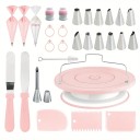 Set of 80 Piping Tools for Cake Decoration Metal Nozzles Spatulas Scrapers Piping Bags Cake Leveler and Baking Tools 14