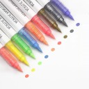 Set of 9 Acrylic Markers with Brush Tip Automatic Ink System Dopamine Colours for Creative Painting and Writing 10