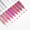 Set of 9 Acrylic Markers with Brush Tip Automatic Ink System Dopamine Colours for Creative Painting and Writing 3