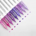 Set of 9 Acrylic Markers with Brush Tip Automatic Ink System Dopamine Colours for Creative Painting and Writing 8