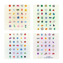 Set of Colourful Temporary Tattoos 4 pcs Tattoo Papers 9.6 x 7.2 cm Various Designs Fake Body Tattoo Waterproof Temporary Tattoo for 15 Days 1