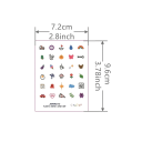 Set of Colourful Temporary Tattoos 4 pcs Tattoo Papers 9.6 x 7.2 cm Various Designs Fake Body Tattoo Waterproof Temporary Tattoo for 15 Days 2