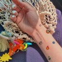 Set of Colourful Temporary Tattoos 4 pcs Tattoo Papers 9.6 x 7.2 cm Various Designs Fake Body Tattoo Waterproof Temporary Tattoo for 15 Days 3