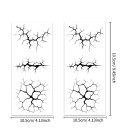 Set of Decorative Body Stickers 2 pcs 10.5 x 24 cm Black Crackle Effect Temporary Patterns for Face Neck and Body 3