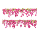 Set of Decorative Transparent Self-Adhesive Tape 5 cm x 200 cm with Pink Flower Design for Decorating and Creative Decoration 2