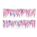Set of Decorative Transparent Self-Adhesive Tapes 5×200 cm in Delicate Wisteria Floral Pattern Suitable for Decoration and Creative Projects 1