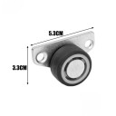 Set of Fixed Wheels for Furniture 5.3×3.3×2 cm, 2 Pieces in Set, Metal Mounting Plate, Black Wheel for Easy Movement 4