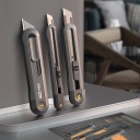 Set of Folding Knives 3 pcs HT4003 Folding Knives 9 mm and 18 mm Cutting Tools SK2 Blade ABS Body Safety Lock 2