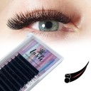 Set of Individual Artificial Lashes with Split Tips Quality Adhesive Lashes D 0.15 mm False Black Lashes with Natural Appearance 3