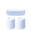 Set of Sports Headband and Two Wristbands Colourful Cotton Design Absorbent Material for Sports, Running, Cycling and Ball Games 2