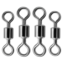 Set of Stainless Steel Fishing Swivels 100 pcs Solid Rotating Swivels for Fishing Rigs Durable Stainless Steel Fishing Connectors Fishing Accessories for Freshwater and Sea Fishing 2