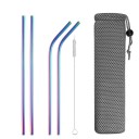 Set of Stainless Steel Straws with Case 4 pcs 2