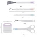 Set of Vinyl Tools for Scrapbooking 6 pcs Spatula Scissors Tweezers Stylus Scraper Hand Tools DIY Cutting and Relief Creation 3