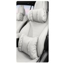 Set opěrky hlavy a beder do auta z umělé kůže měkké polštáře cca 33 × 20 × 11 cm a 38 × 28 × 11 cm doplněk interiéru 3