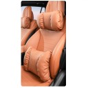 Set opěrky hlavy a beder do auta z umělé kůže měkké polštáře cca 33 × 20 × 11 cm a 38 × 28 × 11 cm doplněk interiéru 4