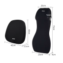 Set opěrky zad a podsedáku do auta paměťová pěna 29 x 22 x 75 cm + 42 x 42 x 3,5 cm ergonomický polštář na sedadlo pro komfort jízdy 4