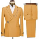 Set pentru bărbați din bumbac, poliester și viscoză Săcă și pantaloni eleganți pentru bărbați cu lanț la guler Complet uniform colorat cu închidere cu curea 18 Set pentru bărbați din bumbac, poliester și viscoză Săcă și pantaloni eleganți pentru bărbați cu lanț la guler Complet uniform colorat cu închidere cu curea 18