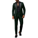 Set pentru bărbați din poliester Elegantă suită de sacou și pantaloni pentru bărbați Costum formal monocrom cu buzunare și buzunar pe piept Complect stilat cu nasturi 7 Set pentru bărbați din poliester Elegantă suită de sacou și pantaloni pentru bărbați Costum formal monocrom cu buzunare și buzunar pe piept Complect stilat cu nasturi 7