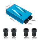 Set pentru găurire oblică la un unghi de 15° Locator 1x albastru + adaptoare 2x 6 mm 2x 8 mm 2x 10 mm Jig de găurire pentru îmbinări 2