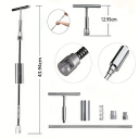 Set pentru repararea denivelărilor caroseriei 18 bucăți de accesorii pentru lipici cu extractor în formă de T și tijă de extensie de 44 cm Reparare manuală a caroseriei auto 2