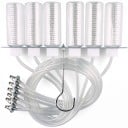 Set pentru testarea preaplinului injectoarelor în geantă 31 x 22 cm pentru motoare diesel common rail cu 6 cilindri, cu recipiente de măsurare 4