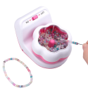 Set per la creazione di gioielli Macchina per l'infilatura semplice di perline con set di 5000 perline e cordino elastico Centrifuga elettrica per l'infilatura di perline 10,7 x 8 x 8,1 cm 3