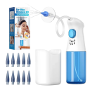 Set per la pulizia delle orecchie a getto d'acqua 10 accessori Strumento per il lavaggio per rimuovere il cerume Igiene domestica sicura Riutilizzabile per tutta la famiglia 4