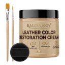 Set per la riparazione della pelle Crema per il ripristino del colore 2 pennelli e spugnetta Asciugatura rapida Nutrimento profondo 3