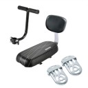 Set per passeggero per bicicletta sedile con schienale 27 x 17,5 cm maniglia 20 cm poggiapiedi 5 x 9 cm nero montaggio su portapacchi posteriore 1