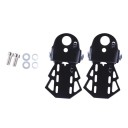 Set per passeggero per bicicletta sedile con schienale 27 x 17,5 cm maniglia 20 cm poggiapiedi 5 x 9 cm nero montaggio su portapacchi posteriore 4
