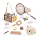 Set per piccoli naturalisti 9 pezzi Scatola di legno per insetti con tracolla Retino telescopico Lente di ingrandimento Bussola e Schede 1