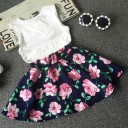 Set per ragazze LOVE canotta e gonna - Bianca 2