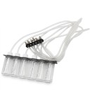 Set per test di ritorno degli iniettori in valigia 31 x 22 cm per motori diesel common rail con 6 cilindri con recipienti di misurazione e adattatori 6