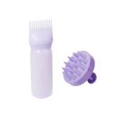 Set perie de masaj pentru păr și sticluță cu aplicator Perie moale din silicon pentru scalp Masaj exfoliere șampon ulei 7